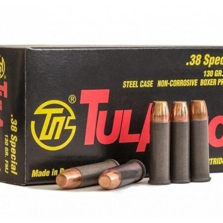 TulAmmo .38 Special 130 Gr. FMJ (Bi-Metal) Steel Case- Box of 50