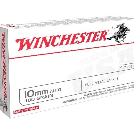 Winchester USA 10mm Auto 180 Gr. Full Metal Jacket- Box of 50