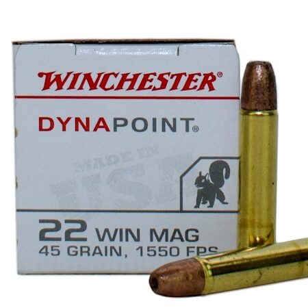 Winchester Dynapoint .22 Winchester Magnum Rimfire (WMR) 45 Gr. Plated Lead Hollow Point- Box of 50