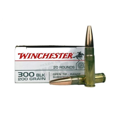 Winchester USA .300 AAC Blackout 200 Gr. Open Tip Range Subsonic- Box of 20