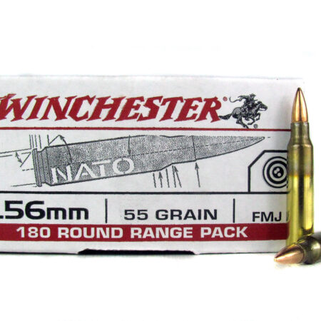 Winchester USA 5.56x45mm NATO 55 Gr. Full Metal Jacket- Range Pack of 180