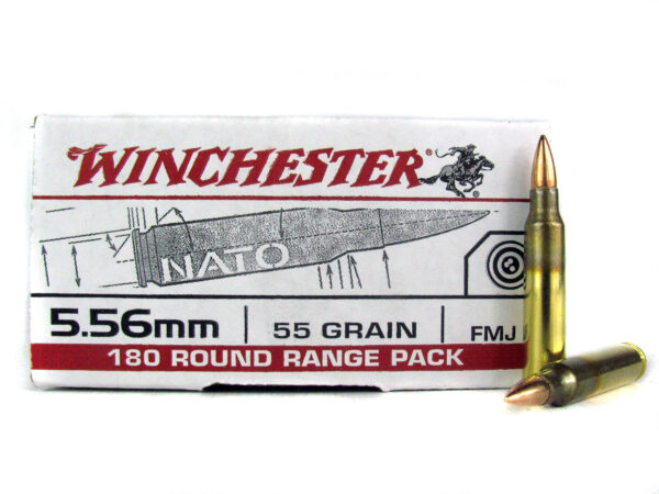 Winchester USA 5.56x45mm NATO 55 Gr. Full Metal Jacket- Range Pack of 180