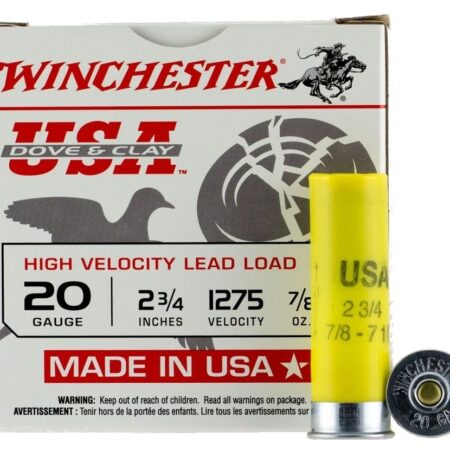 Winchester USA Dove & Clay 20 Gauge 2-3/4" 7/8 oz #7-1/2 Shot- Box of 25