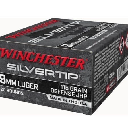 Winchester Silvertip 9mm Luger 115 Gr. Defensive Jacketed Hollow Point- Box of 20