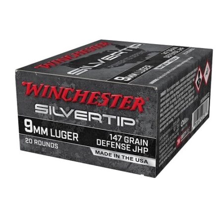 Winchester Silvertip 9mm Luger 147 Gr. Defensive Jacketed Hollow Point- Box of 20