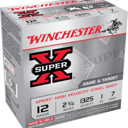 Winchester Super-X High Velocity 12 Gauge 2-3/4" 1 oz #7 Steel Shot- Lead Free- Box of 25