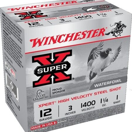 Winchester Super-X High Velocity 12 Gauge 3" 1-1/4oz #1 Steel Shot- Box of 25