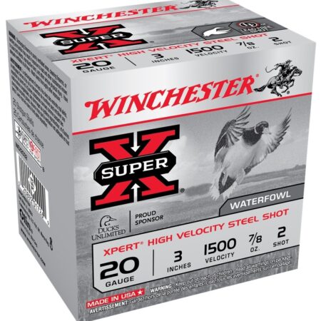 Winchester Super-X High Velocity 20 Gauge 3" 7/8 oz #2 Steel Shot- Box of 25