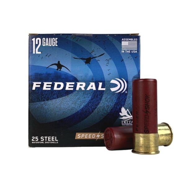 Federal Speed-Shok 12 Gauge 2-3/4" 1-1/8 oz #2 Non-Toxic Steel Shot- Box of 25