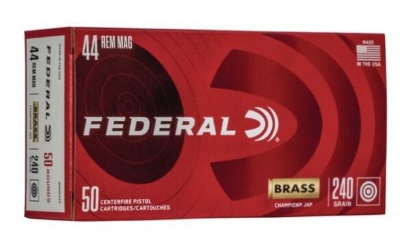 Federal Champion Training .44 Magnum 240 Gr. Champion Jacketed Hollow Point- Box of 50