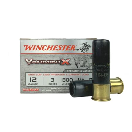 Winchester Varmint-X 12 Gauge 3" 1-1/2 oz Shot-Lok BB Plated Lead Shot- Box of 10