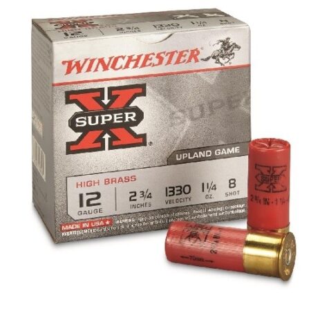 Winchester Super-X High Brass 12 Gauge 2-3/4" 1-1/4oz #8 Shot- Box of 25
