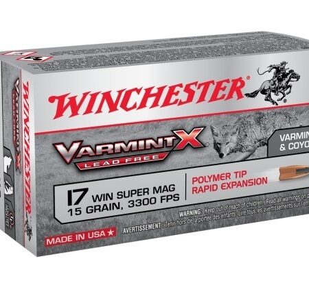 Winchester Varmint X .17 Winchester Super Magnum 15 Gr. Rapid Expansion Polymer Tip- Lead-Free- Box of 50