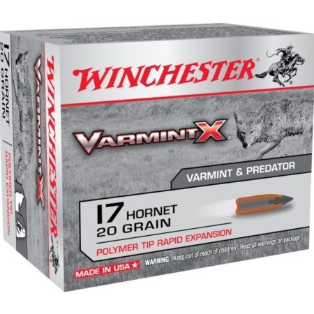 Winchester Varmint-X .17 Hornet 20 Gr. Rapid Expansion Polymer Tip- Box of 20