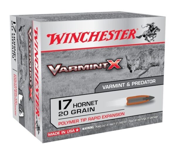 Winchester Varmint-X .17 Hornet 20 Gr. Rapid Expansion Polymer Tip- Box of 20