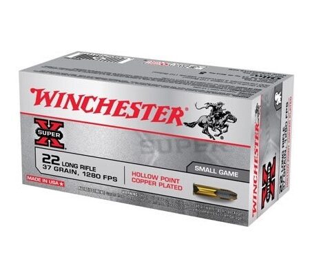 Winchester Super-X .22 Long Rifle 37 Gr. Plated Lead Hollow Point- Box of 50