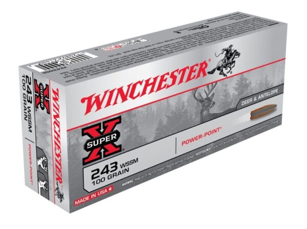 Winchester Super-X .243 WSSM 100 Gr. Power-Point- Box of 20
