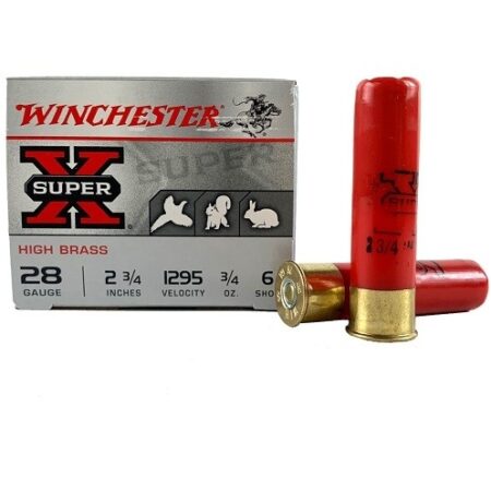 Winchester Super-X 28 Gauge 2-3/4" 3/4 oz #6 Shot- Box of 25