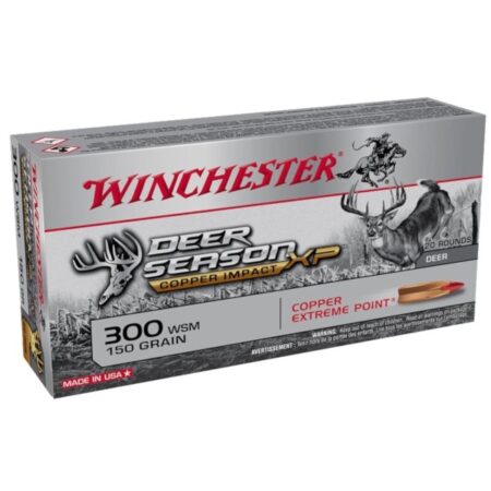 Winchester Deer Season XP Copper Impact .300 Winchester Short Magnun (WSM) 150 Gr. Copper Extreme Point Polymer Tip- Lead-Free- Box of 20