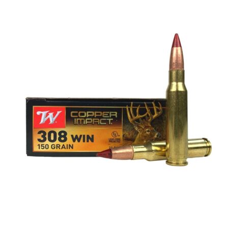 Winchester Copper Impact .308 Winchester 150 Gr. Copper Extreme Point Polymer Tip- Lead-Free- Box of 20