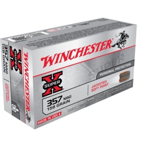 Winchester Super-X .357 Magnum 158 Gr. Jacketed Soft Point- Box of 50