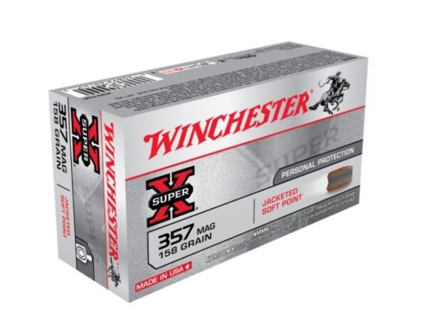Winchester Super-X .357 Magnum 158 Gr. Jacketed Soft Point- Box of 50
