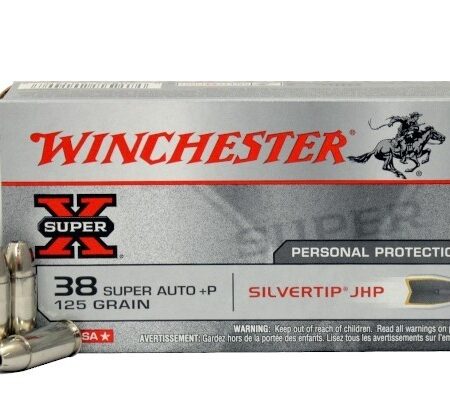 Winchester Super-X .38 Super +P 125 Gr. Silvertip Hollow Point- Box of 50