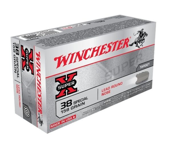 Winchester Super-X .38 Special 158 Gr. Lead Round Nose- Box of 50