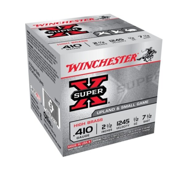 Winchester Super-X .410 Bore 2-1/2" 1/2 oz #7-1/2 Shot- Box of 25