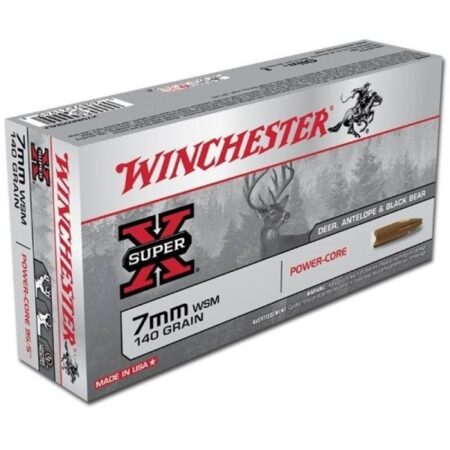 Winchester Super-X 7mm Winchester Short Magnum (WSM) 140 Gr. Power-Core Hollow Point Boat Tail- Lead-Free- Box of 20
