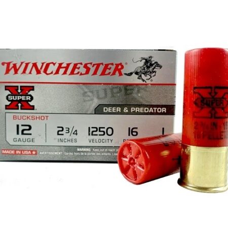 Winchester Super-X 12 Gauge 2-3/4" #1 Buckshot 16 Pellets- Box of 5