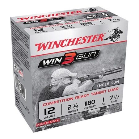 Winchester Win3Gun Competition Load 12 Gauge 2-3/4" 1 oz #7-1/2 Shot- Case of 250