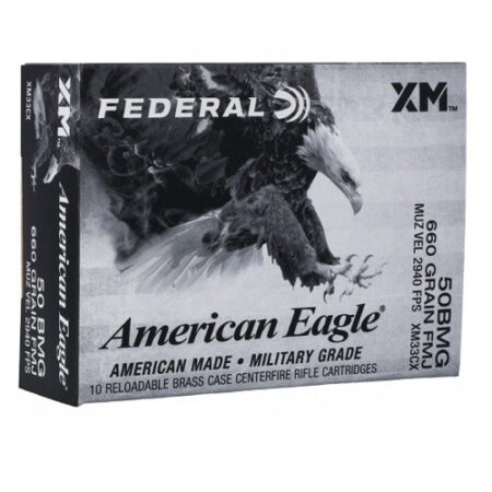 Federal American Eagle XM .50 BMG 660 Gr. Full Metal Jacket- Box of 10