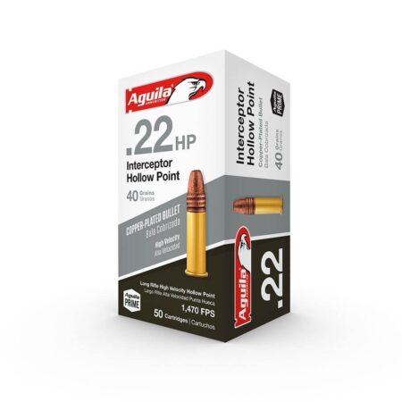 Aguila Interceptor .22 Long Rifle 40 Gr. Plated Hollow Point- Box of 50