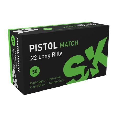 SK Pistol Match .22 Long Rifle 40 Gr. Lead Round Nose- Box of 50