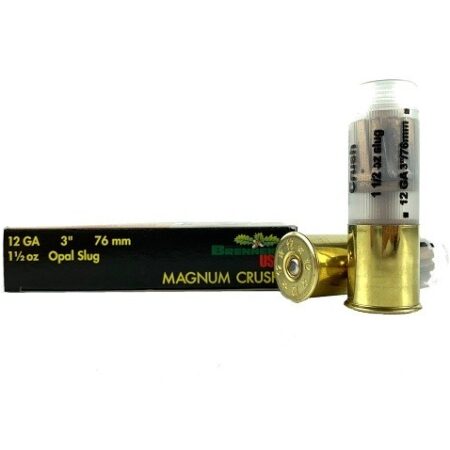 Brenneke USA Magnum Crush 12 Ga 3" 1-1/2 oz Opal Ribbed Lead Point Slug- Box of 5