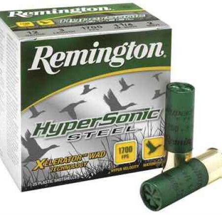Remington HyperSonic 12 Gauge 3" 1-1/8 oz #4 Non-Toxic Steel Shot- Box of 25