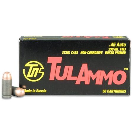 TulAmmo .45 ACP 230 Gr. Full Metal Jacket- Box of 50