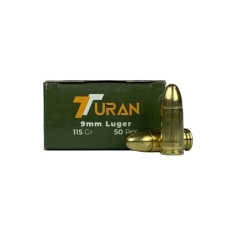 Turan Ammunition 9mm Luger 115 Gr. Full Metal Jacket- Box of 50