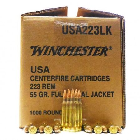 Winchester USA .223 Remington 55 Gr. Full Metal Jacket- Case of 1000