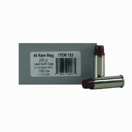 Underwood .44 Remington Magnum 255 Gr. Hi-Tek Keith-Type Semi-Wadcutter- Gas Check- Box of 20