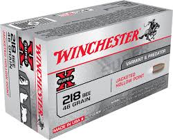 Winchester Super-X .218 Bee 46 Gr. Jacketed Hollow Point- Box of 50