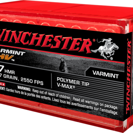Winchester .17 Hornady Magnum Rimfire (HMR) 17 Gr. Hornady V-Max- Box of 50