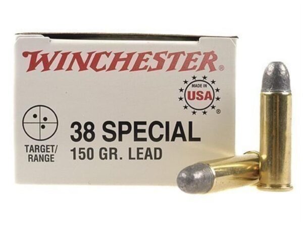 Winchester .38 Special 150 Gr. Lead RN- Box of 50