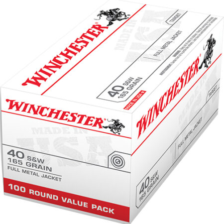 Winchester .40 S&W 165 Gr. Full Metal Jacket- Value Pack of 100