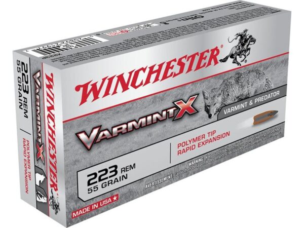 Winchester Varmint X . 223 Remington 55 Gr. Polymer Tip- Box of 20