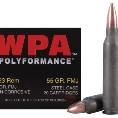 Wolf Polyformance .223 Remington 55 Gr. Full Metal Jacket (Bi-Metal) Steel Case- Box of 20