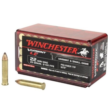 Winchester Varmint LF .22 Winchester Magnum Rimfire (WMR) 25 Gr. NTX Polymer Tip- Lead-Free- Box of 50