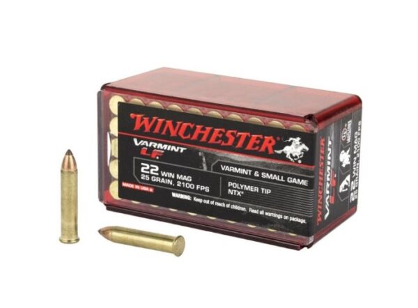Winchester Varmint LF .22 Winchester Magnum Rimfire (WMR) 25 Gr. NTX Polymer Tip- Lead-Free- Box of 50