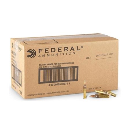 Federal American Eagle 5.56x45 55 Gr. XM193 Full Metal Jacket Boat Tail- Case of 1000